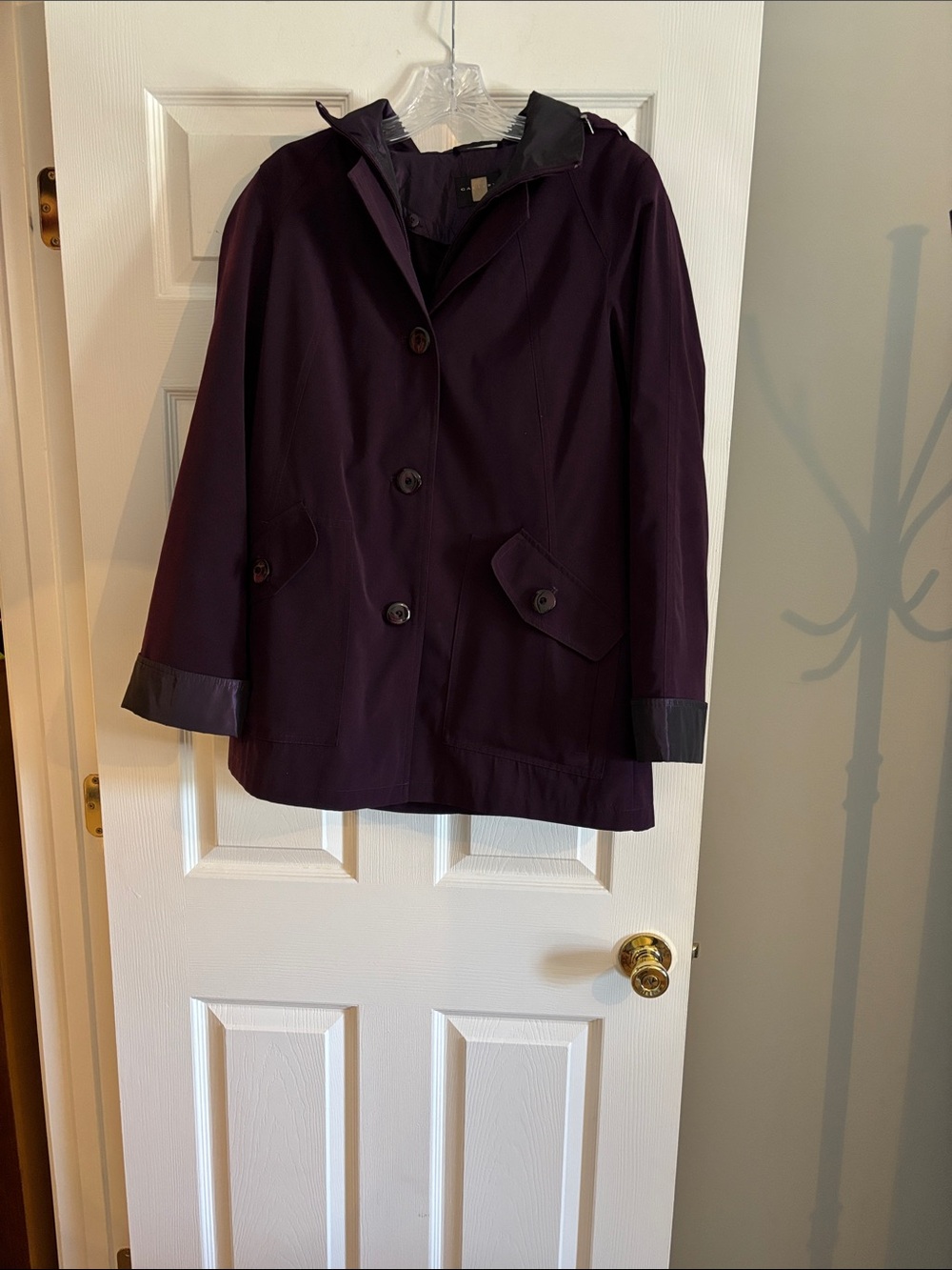 Women’s Purple Hooded Rain Jacket